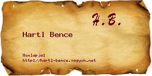 Hartl Bence névjegykártya